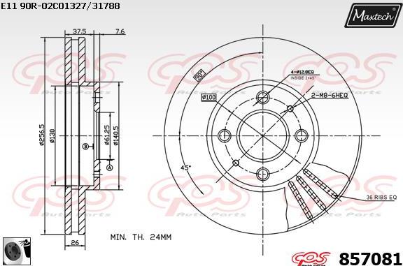 Maxtech 875638 - Bremžu diski autodraugiem.lv