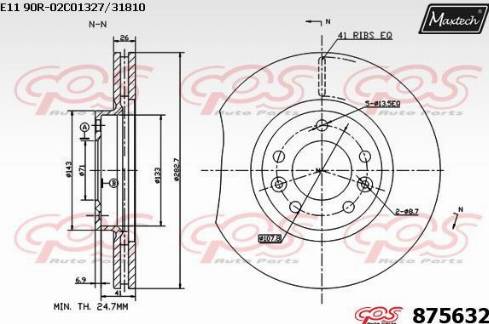 Maxtech 875632.0000 - Bremžu diski autodraugiem.lv