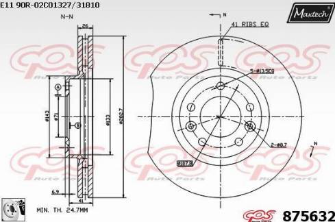 Maxtech 875632.0080 - Bremžu diski autodraugiem.lv