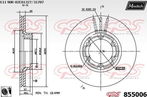 Maxtech 875626 - Bremžu diski autodraugiem.lv