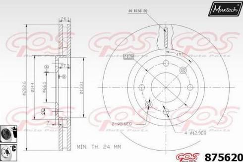 Maxtech 875620.6060 - Bremžu diski autodraugiem.lv