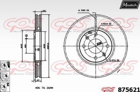 Maxtech 875621.6980 - Bremžu diski autodraugiem.lv