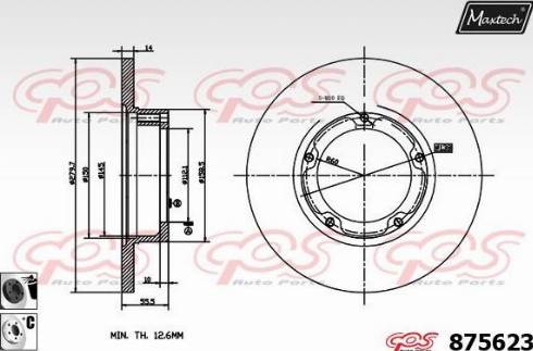 Maxtech 875623.6060 - Bremžu diski autodraugiem.lv