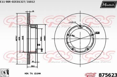 Maxtech 875623.0080 - Bremžu diski autodraugiem.lv