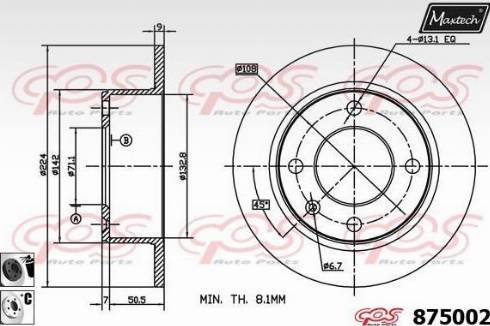 Maxtech 875002.6060 - Bremžu diski autodraugiem.lv