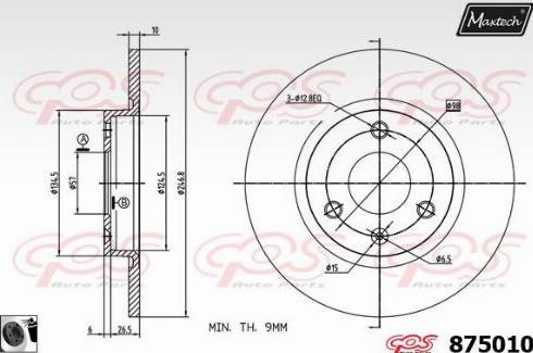 Maxtech 875010.0060 - Bremžu diski autodraugiem.lv