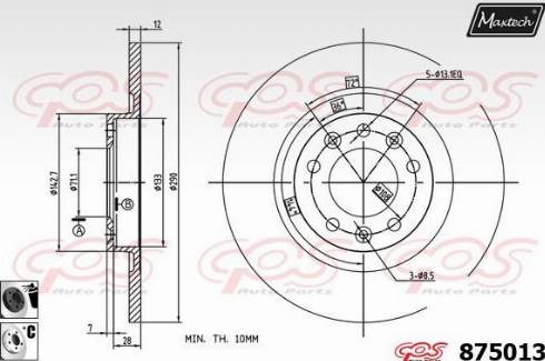 Maxtech 875013.6060 - Bremžu diski autodraugiem.lv