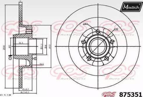 Maxtech 875351.0005 - Bremžu diski autodraugiem.lv