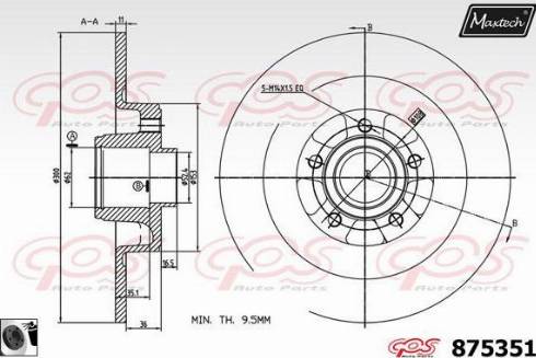 Maxtech 875351.0065 - Bremžu diski autodraugiem.lv