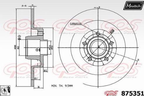 Maxtech 875351.0085 - Bremžu diski autodraugiem.lv