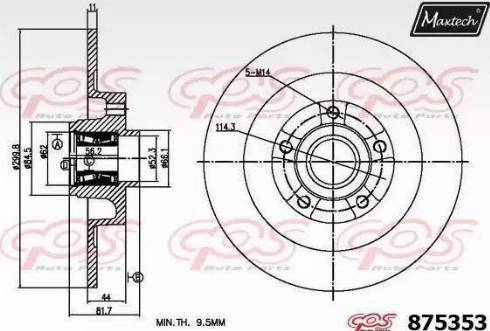 Maxtech 875353.6065 - Bremžu diski autodraugiem.lv