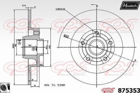 Maxtech 875353.0065 - Bremžu diski autodraugiem.lv