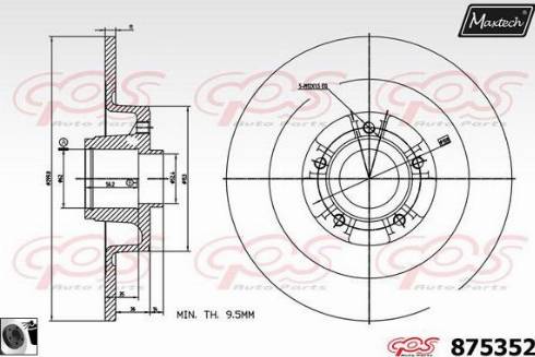 Maxtech 875352.0065 - Bremžu diski autodraugiem.lv