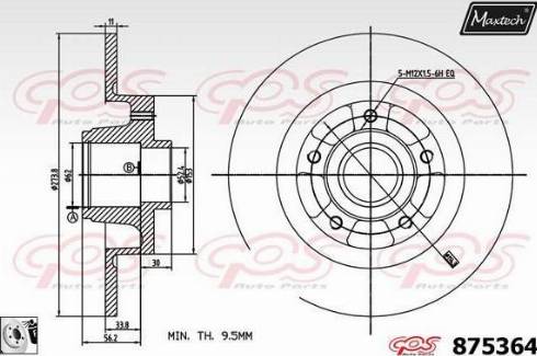 Maxtech 875364.0085 - Bremžu diski autodraugiem.lv