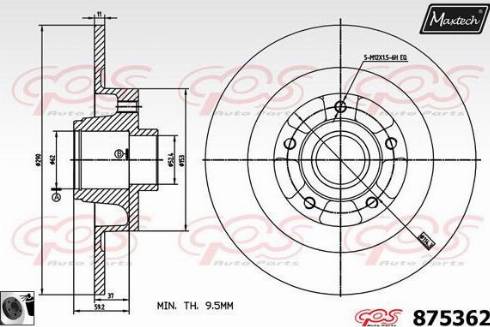 Maxtech 875362.0065 - Bremžu diski autodraugiem.lv