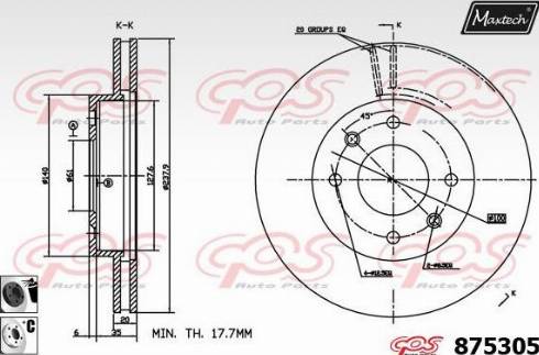 Maxtech 875305.6060 - Bremžu diski autodraugiem.lv