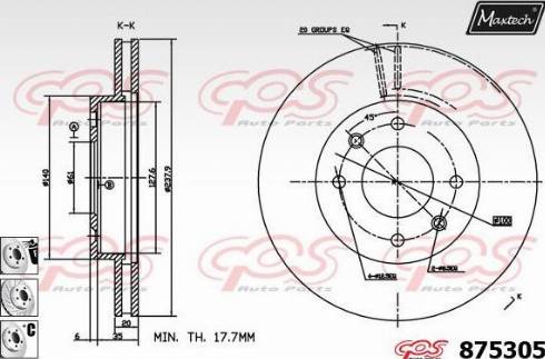 Maxtech 875305.6880 - Bremžu diski autodraugiem.lv