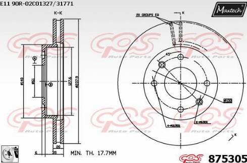 Maxtech 875305.0080 - Bremžu diski autodraugiem.lv