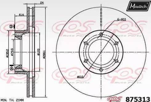 Maxtech 875313.0000 - Bremžu diski autodraugiem.lv