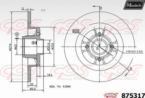 Maxtech 875317.0001 - Bremžu diski autodraugiem.lv