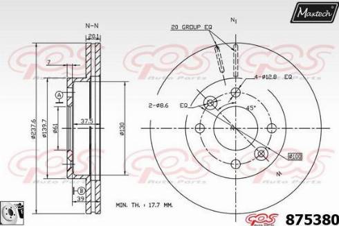 Maxtech 875380.0080 - Bremžu diski autodraugiem.lv