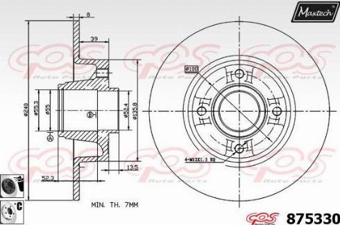 Maxtech 875330.6065 - Bremžu diski autodraugiem.lv