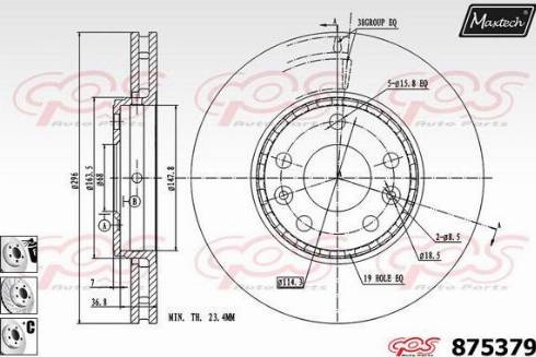 Maxtech 875379.6880 - Bremžu diski autodraugiem.lv