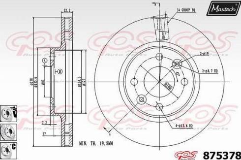 Maxtech 875378.6880 - Bremžu diski autodraugiem.lv