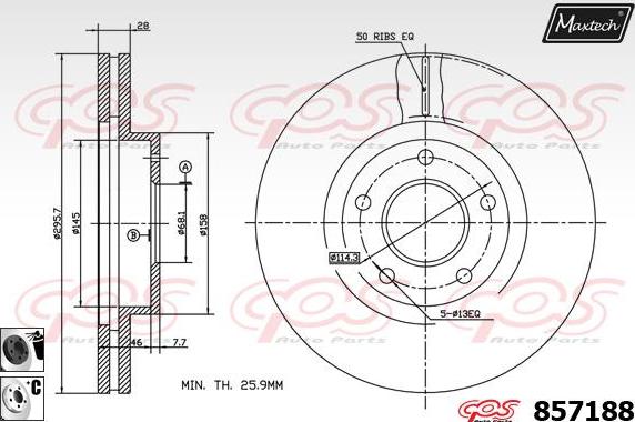 Maxtech 871549 - Bremžu diski autodraugiem.lv