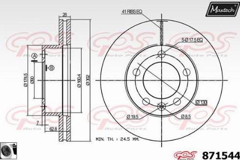 Maxtech 871544.0060 - Bremžu diski autodraugiem.lv