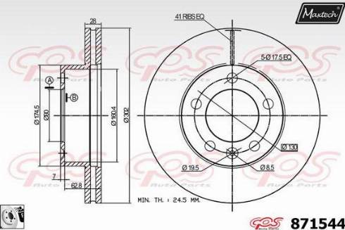 Maxtech 871544.0080 - Bremžu diski autodraugiem.lv