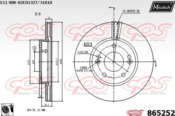 Maxtech 871544 - Bremžu diski autodraugiem.lv