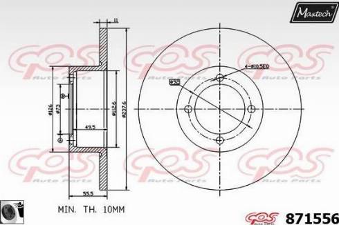 Maxtech 871556.0060 - Bremžu diski autodraugiem.lv