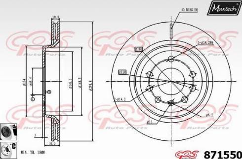 Maxtech 871550.6060 - Bremžu diski autodraugiem.lv