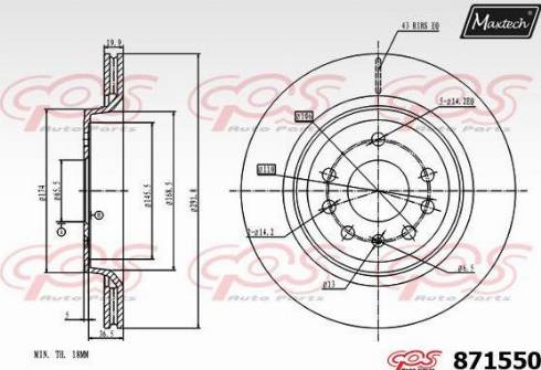 Maxtech 871550.0000 - Bremžu diski autodraugiem.lv