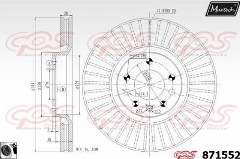 Maxtech 871552.0060 - Bremžu diski autodraugiem.lv