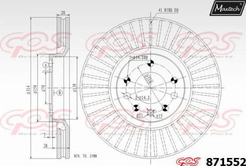 Maxtech 871552.0000 - Bremžu diski autodraugiem.lv