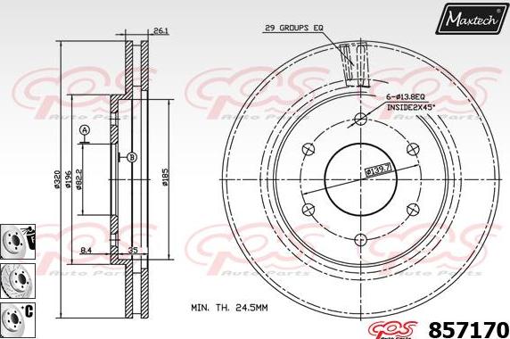 Maxtech 871552 - Bremžu diski autodraugiem.lv