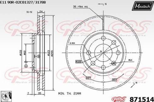 Maxtech 871514.0080 - Bremžu diski autodraugiem.lv