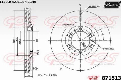 Maxtech 871513.0000 - Bremžu diski autodraugiem.lv