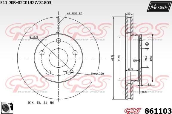 Maxtech 871517 - Bremžu diski autodraugiem.lv