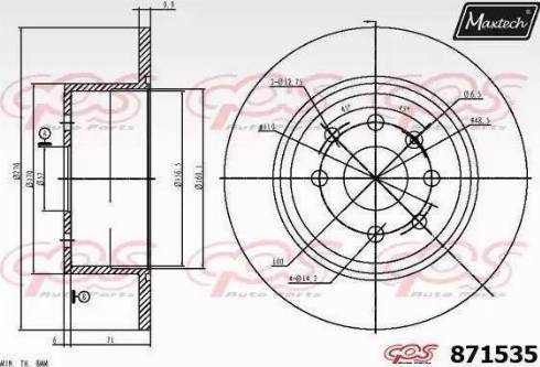 Maxtech 871535.0000 - Bremžu diski autodraugiem.lv