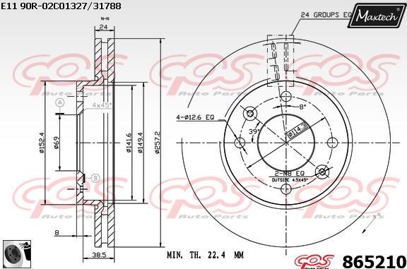 Maxtech 871536 - Bremžu diski autodraugiem.lv