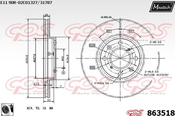 Maxtech 871531 - Bremžu diski autodraugiem.lv