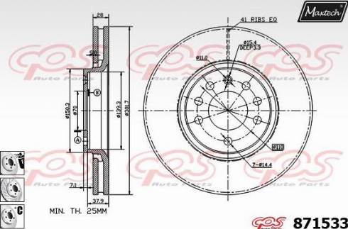 Maxtech 871533.6880 - Bremžu diski autodraugiem.lv