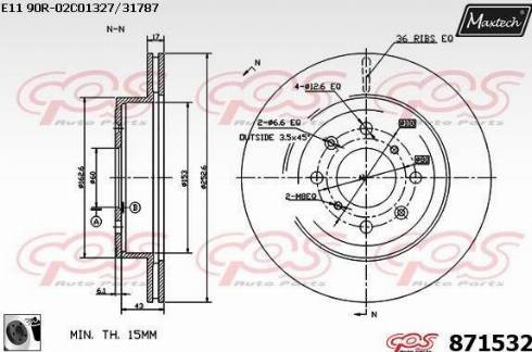 Maxtech 871532.0060 - Bremžu diski autodraugiem.lv