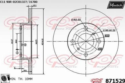 Maxtech 871529.0060 - Bremžu diski autodraugiem.lv