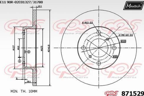 Maxtech 871529.0000 - Bremžu diski autodraugiem.lv