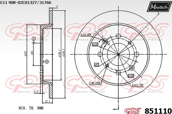 Maxtech 871521 - Bremžu diski autodraugiem.lv