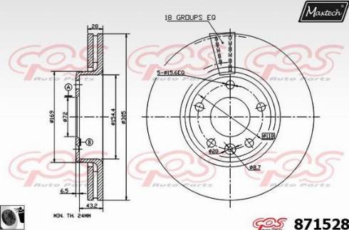 Maxtech 871528.0060 - Bremžu diski autodraugiem.lv